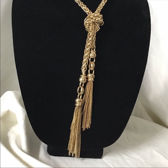 Regency rope and tassel gold necklace - Picture 5 of 5